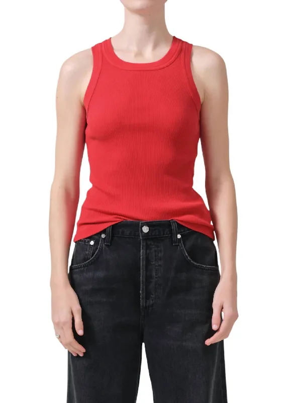 Doorbuster Deal Isabel Rib Tank Top In Aurora