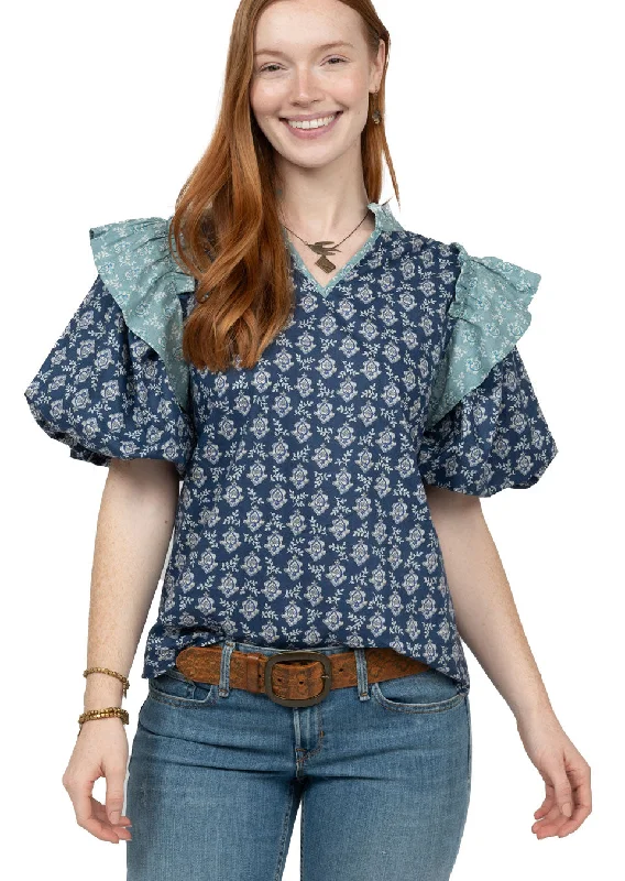 Seasonal Sale Double Sleeve Top (Blue)