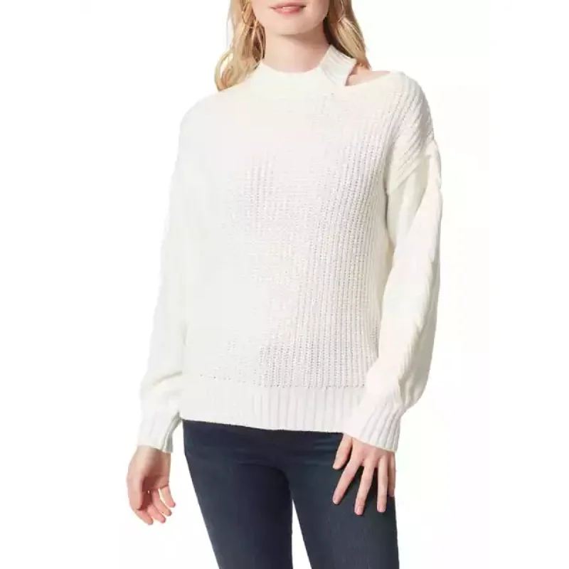 Steals and Deals Jessica Simpson Women's Long Sleeve Cut Out Shoulder Pullover Sweater Steals and Deals Jessica Simpson Women's Long Sleeve Cut Out Shoulder Pullover Sweater