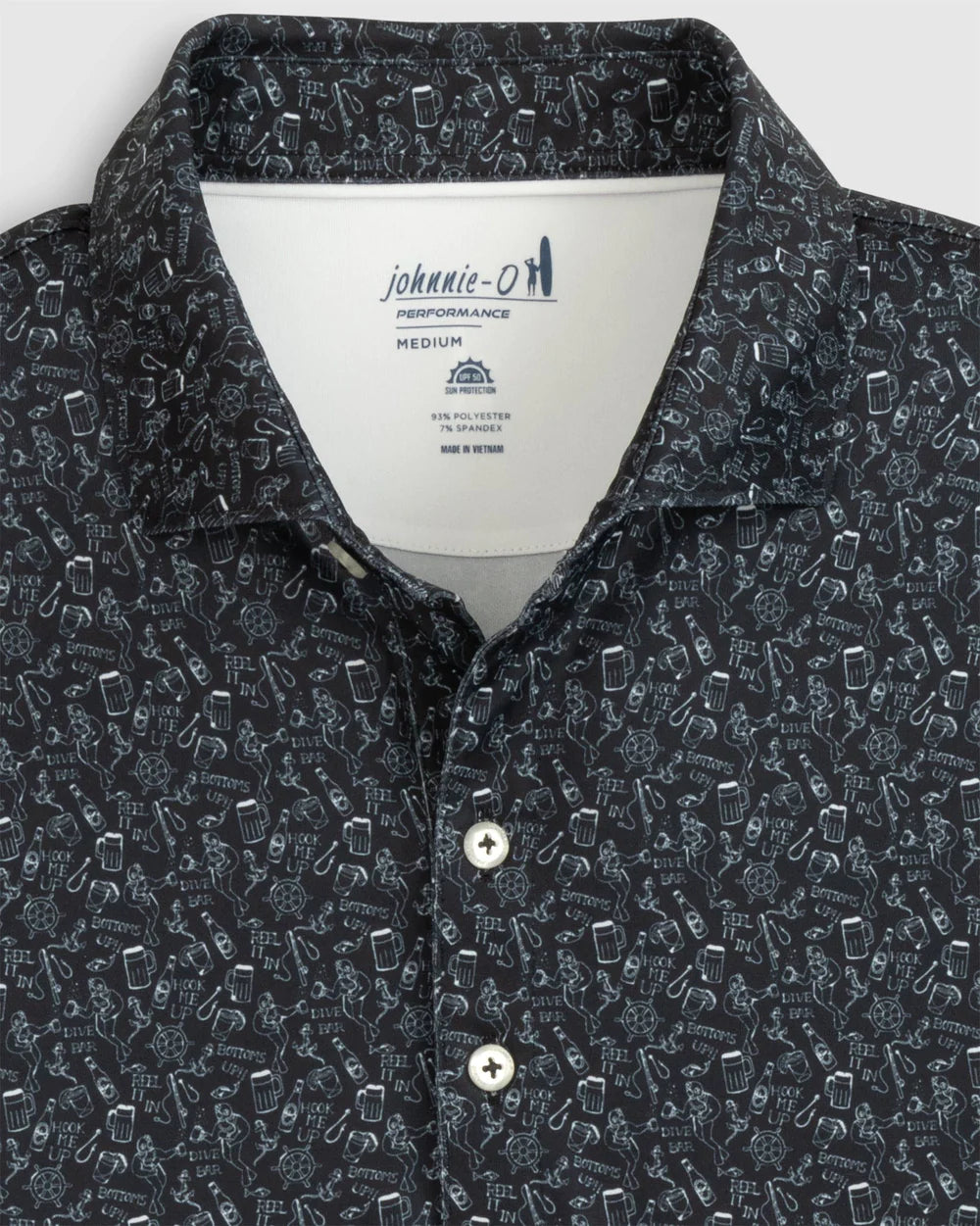 Friends and Family Sale Bottoms Up Polo (Black)