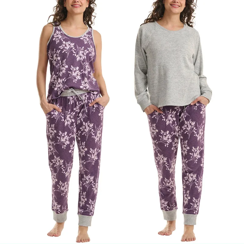 The Best Prices Karen Neuburger Women's 3-Piece Printed Soft Pajama Lounge Set