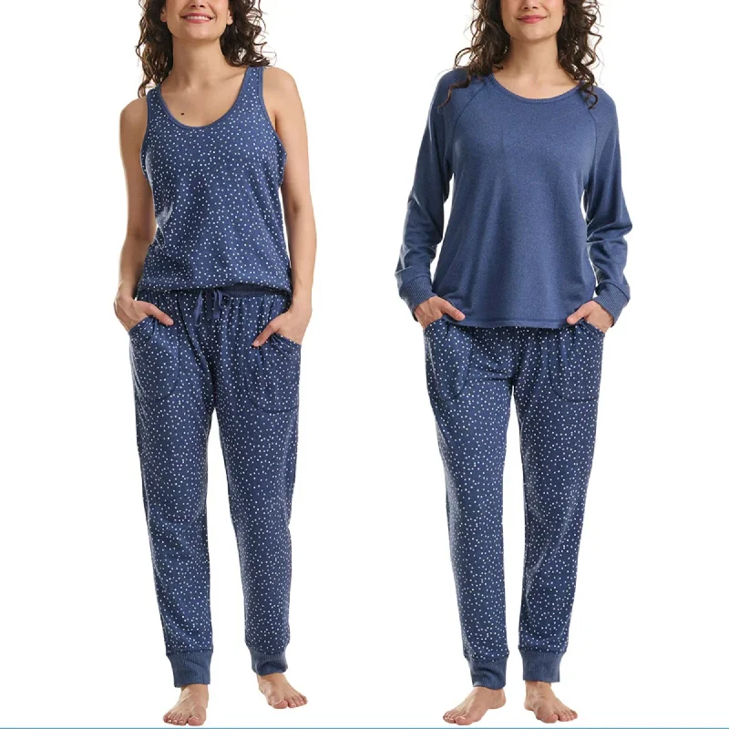 Year-End Clearance Karen Neuburger Women's 3-Piece Printed Soft Pajama Lounge Set