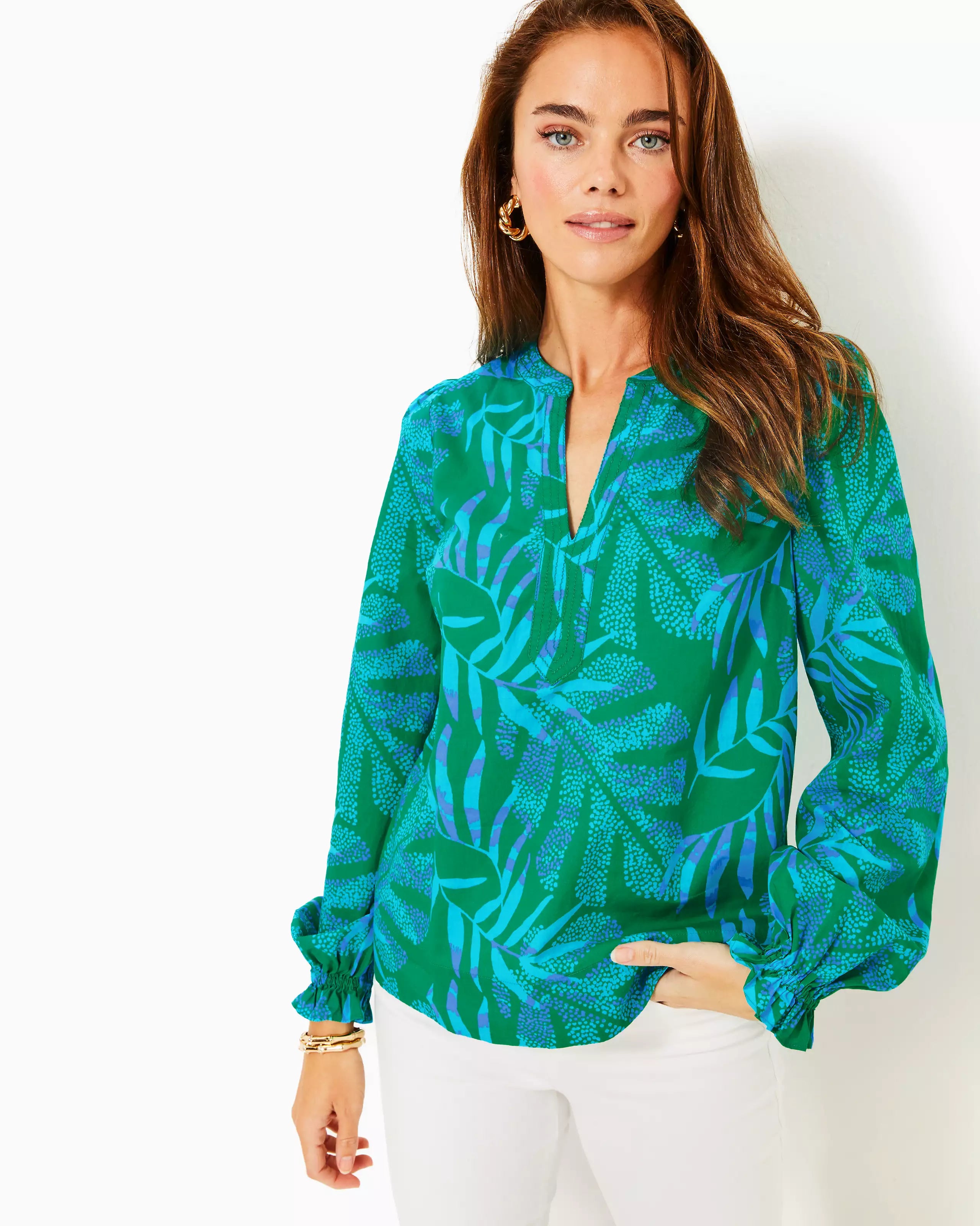 Price Rollback Coulter Long Sleeve Cotton Top (It's A Jungle Out There)