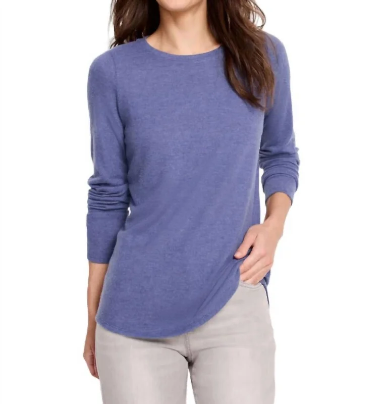The Best Prices Long Sleeve Shirttail Tee In Cornflower
