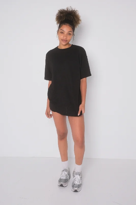 Price Break Lounge Oversized Tee - Black