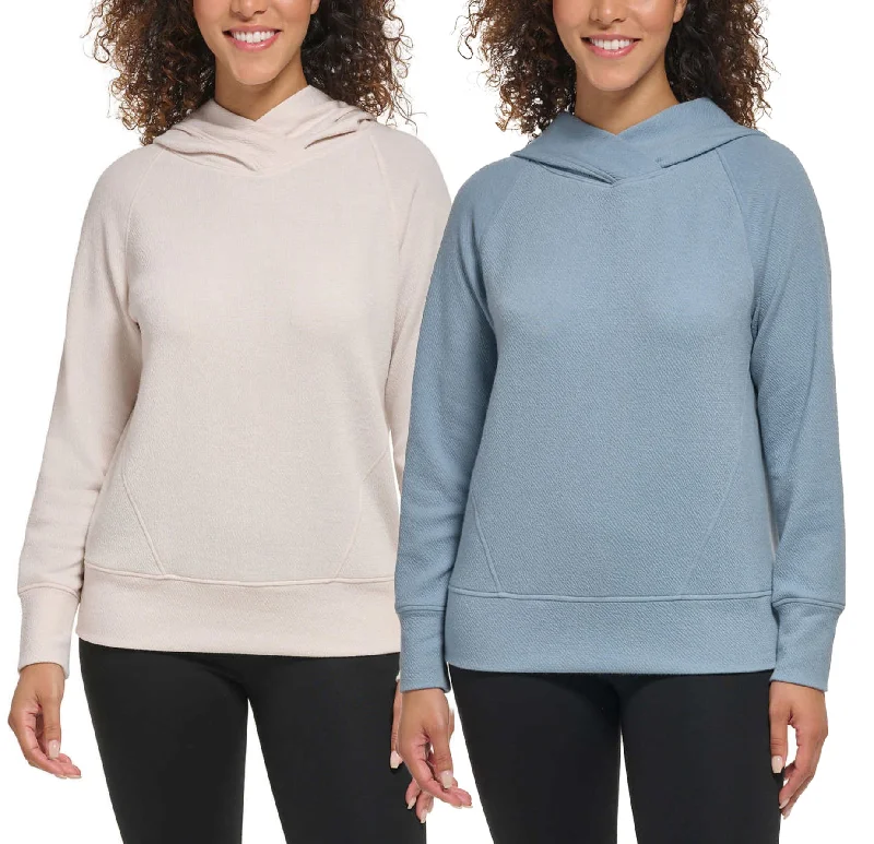 Price Blitz Andrew Marc Women's Relaxed Fit Lightweight Textured Hoodie