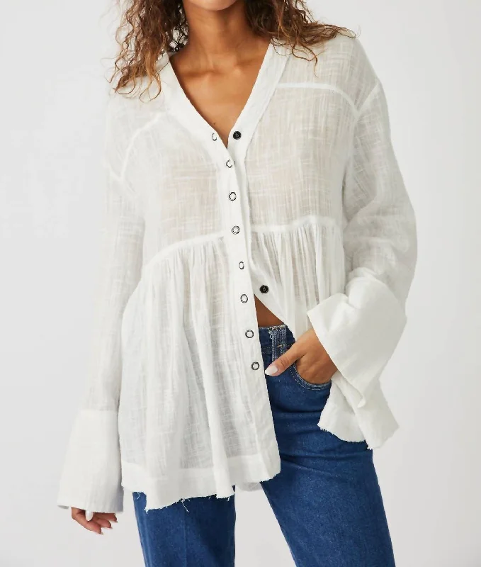 Sale Event Miles Away Babydoll Top In White
