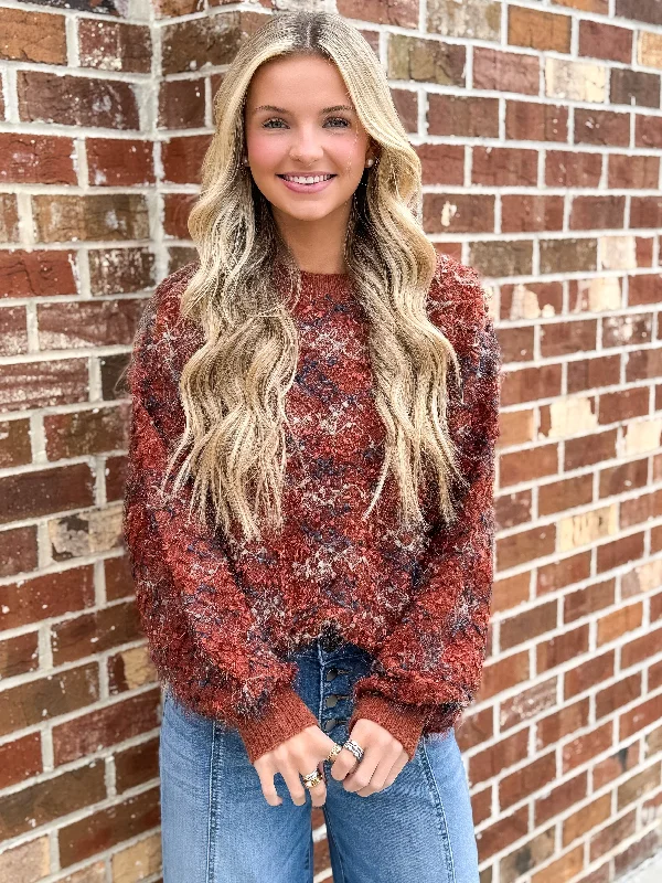 Price Meltdown Knitted Sweater (Rust)