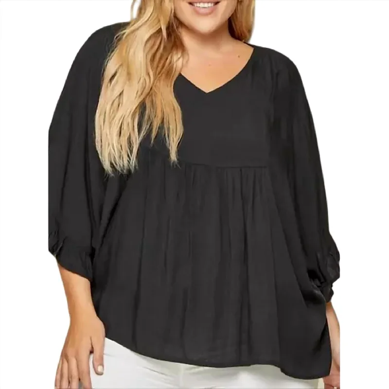 Final Markdown Myrna Black Flowy Top