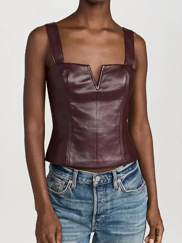 Limited Availability Nia Top In Russet