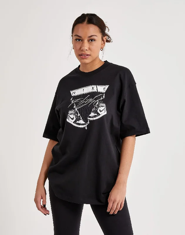 Bargain Bin Nike Jordan Flight Oversized T-Shirt Black  DV1411-011 Women's