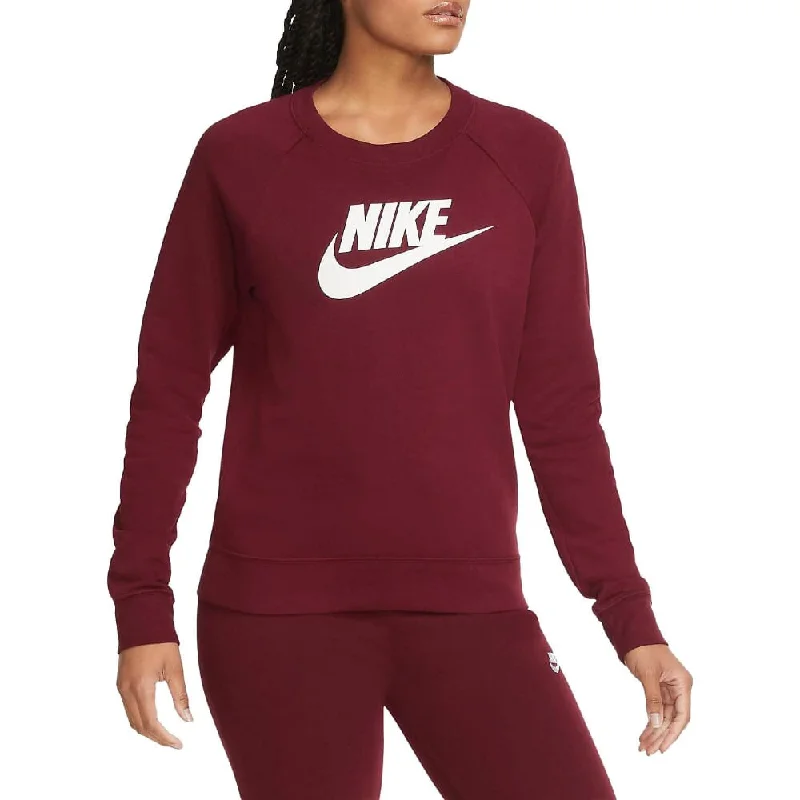 Warehouse Sale Nike NSW Essential Crew Fleece Dark Red  BV4112-638 Women's