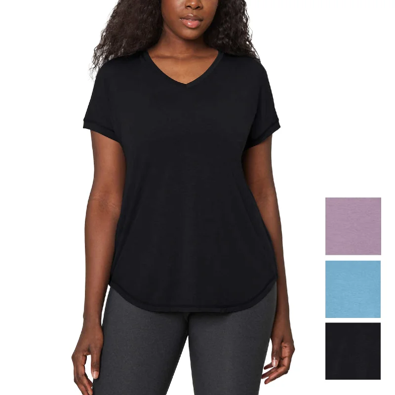 Midnight Sale Mondetta Soft Moisture Wicking Dropped Shoulder V-neck T-Shirt