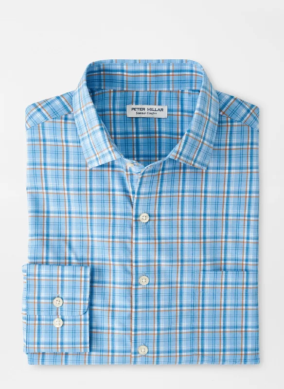 Closeout Vick Performance Poplin Sport Shirt (Cottage Blue)