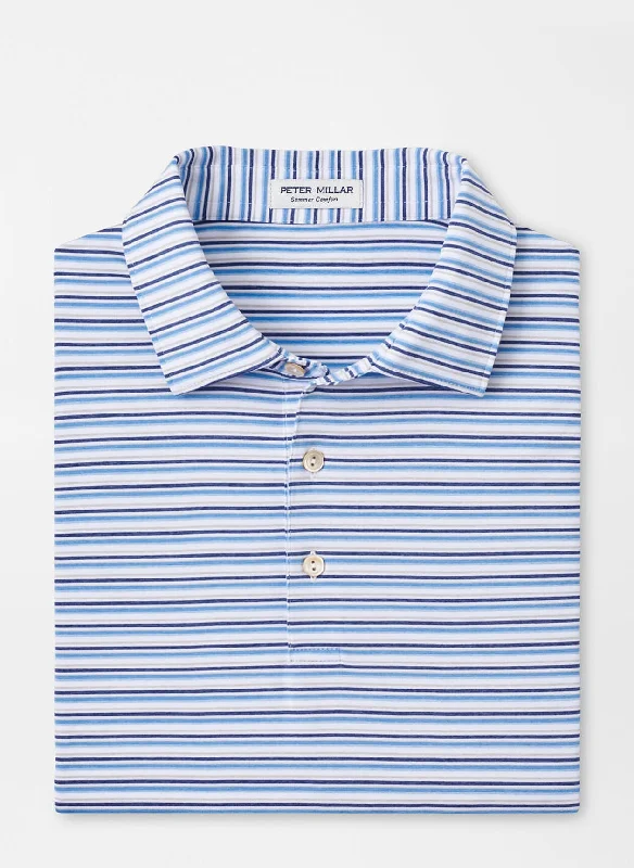 Super Deal Fairmont Performance Jersey Polo (White/Liberty Blue)