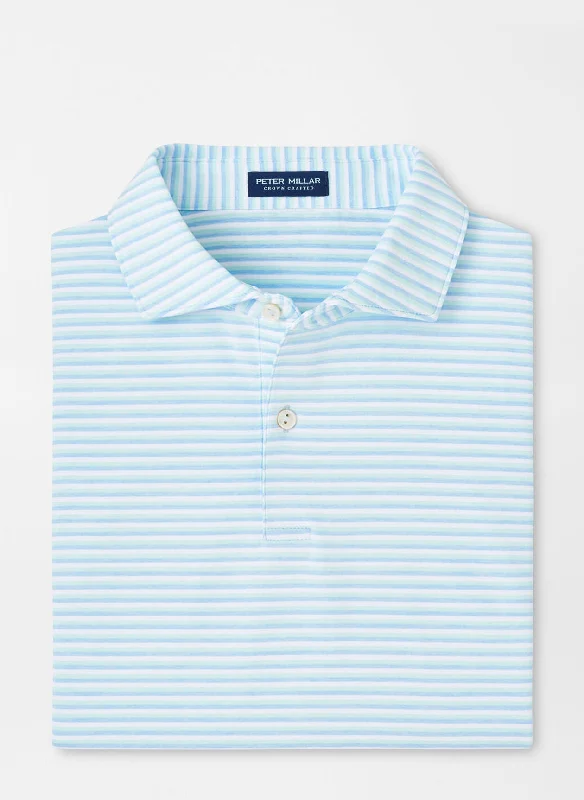 New Markdowns Milton Performance Jersey Polo (Blue Frost)