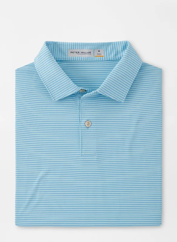 Huge Discounts Featherweight Stripe Polo (Icicle)