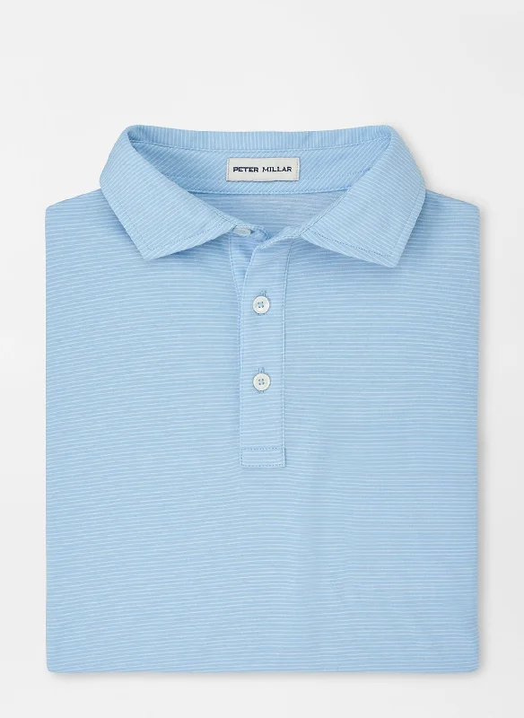 YEAR-End Clearance Pilot Mill Haynes Stripe Polo (Cottage Blue)