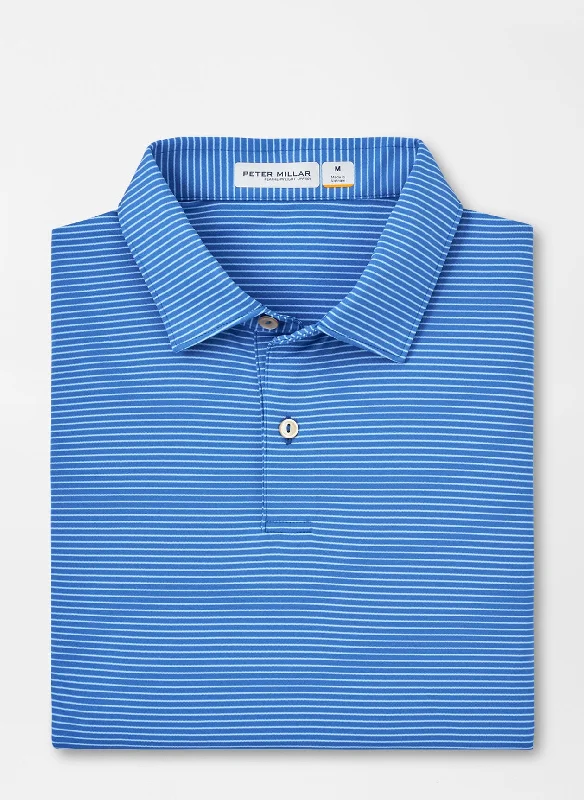 Lowest Price Featherweight Stripe Polo (Cape Blue)