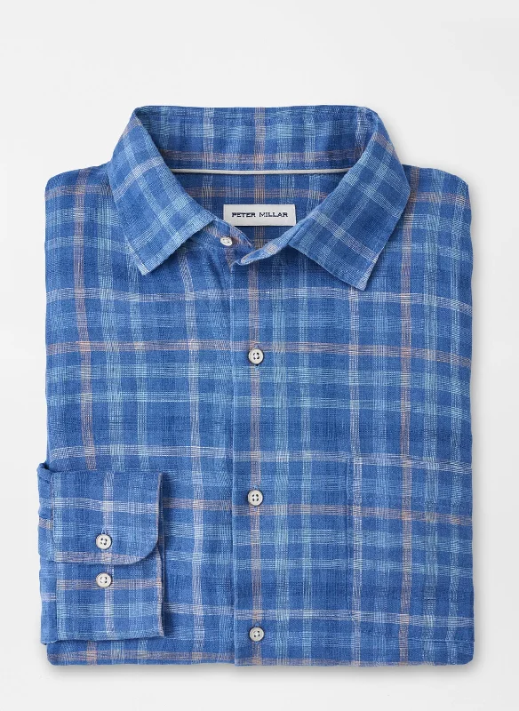 Fantastic Offers Ashore Linen Sport Shirt (Moon Blue)