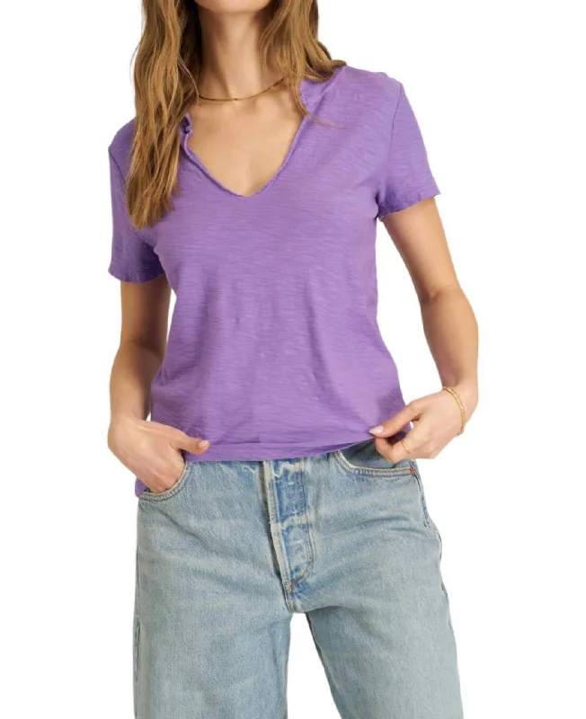 Bargain Blast Plata Notched Tee In French Lilac