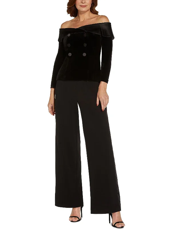 Closeout Plus Womens Velvet Embellished Blouse