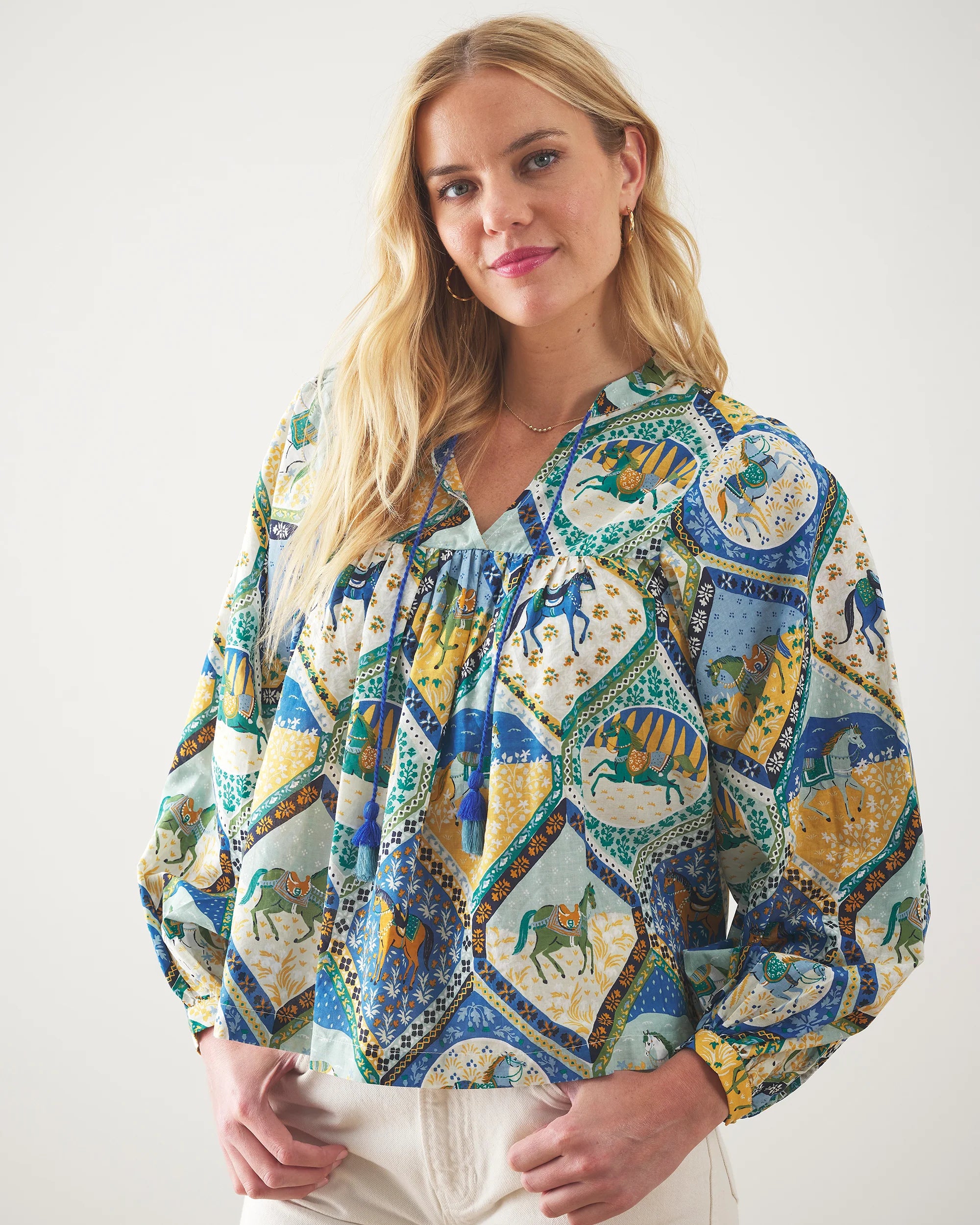 Discount Extravaganza Tides Turned Blouse (High Horse/Sage)