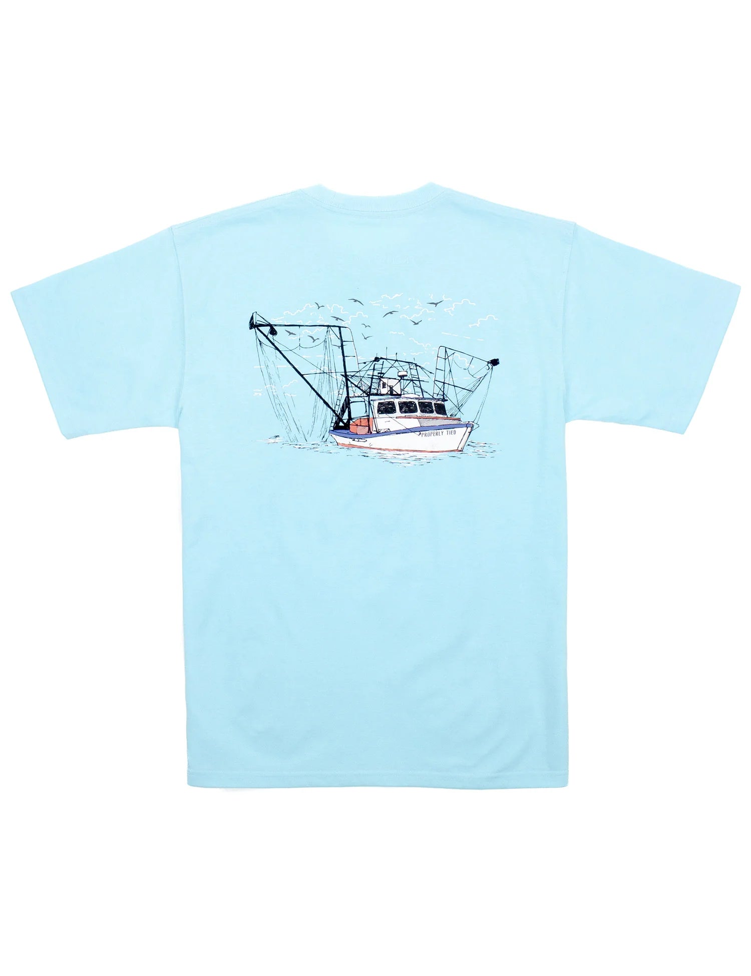 Holiday Sale Shrimp Boat Tee (Powder Blue)