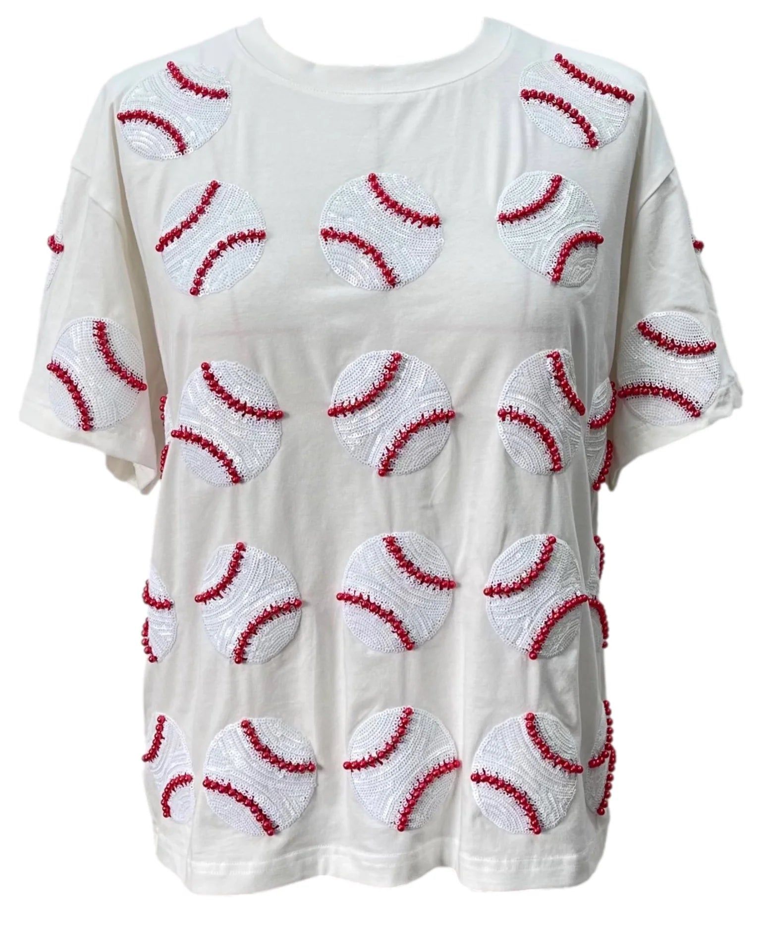 Shop and Save Scattered Baseball Tee (White)