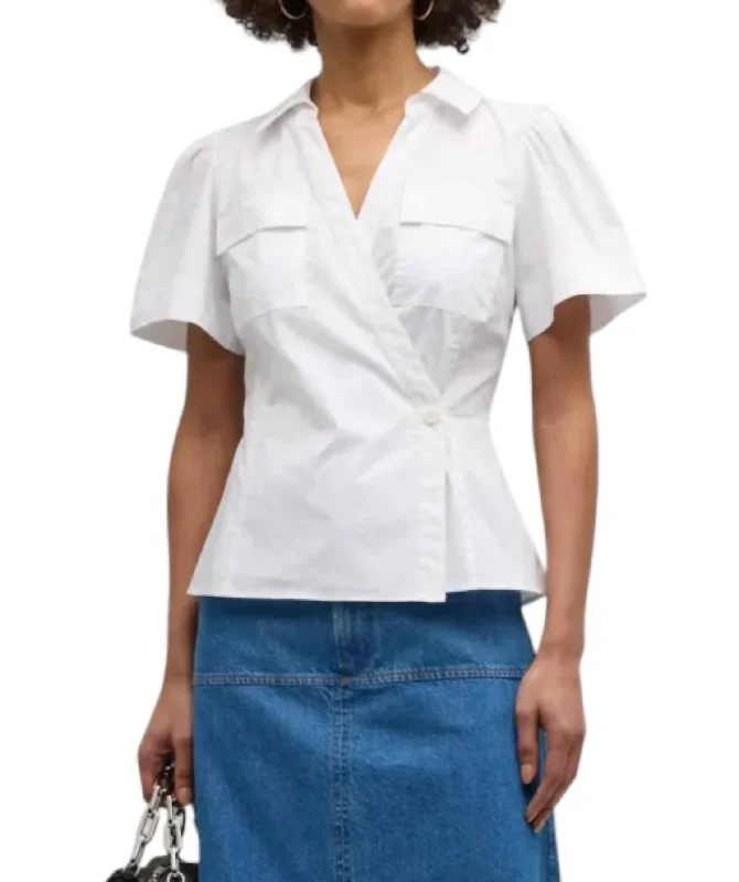 Special Promotion Sandra Top In White