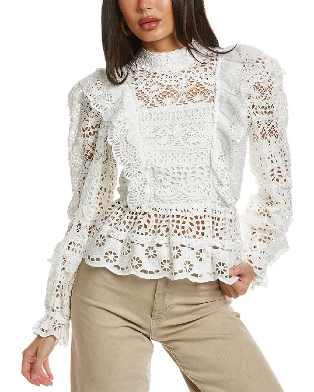 Limited Availability SEA NY Patrizia Lace Open Back Top