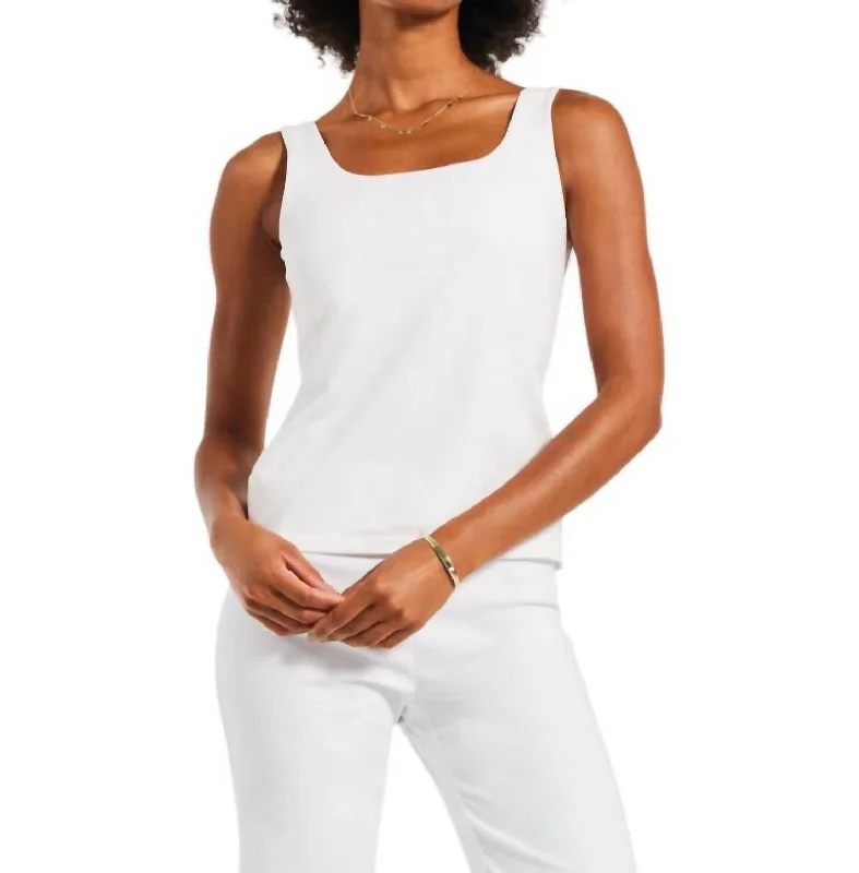 Act Fast Shelf Bra Tank In White