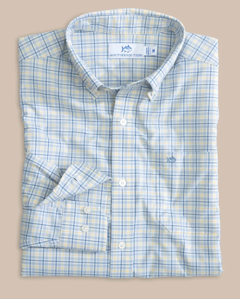 Savings Galore Falls Park Plaid Sportshirt (Coronet Blue)