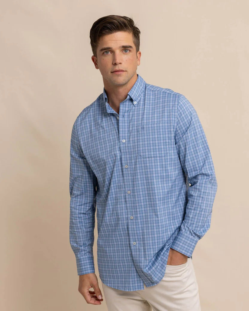 Shop and Save Brrr IC Pettigru Plaid Sportshirt - (Coronet Blue)