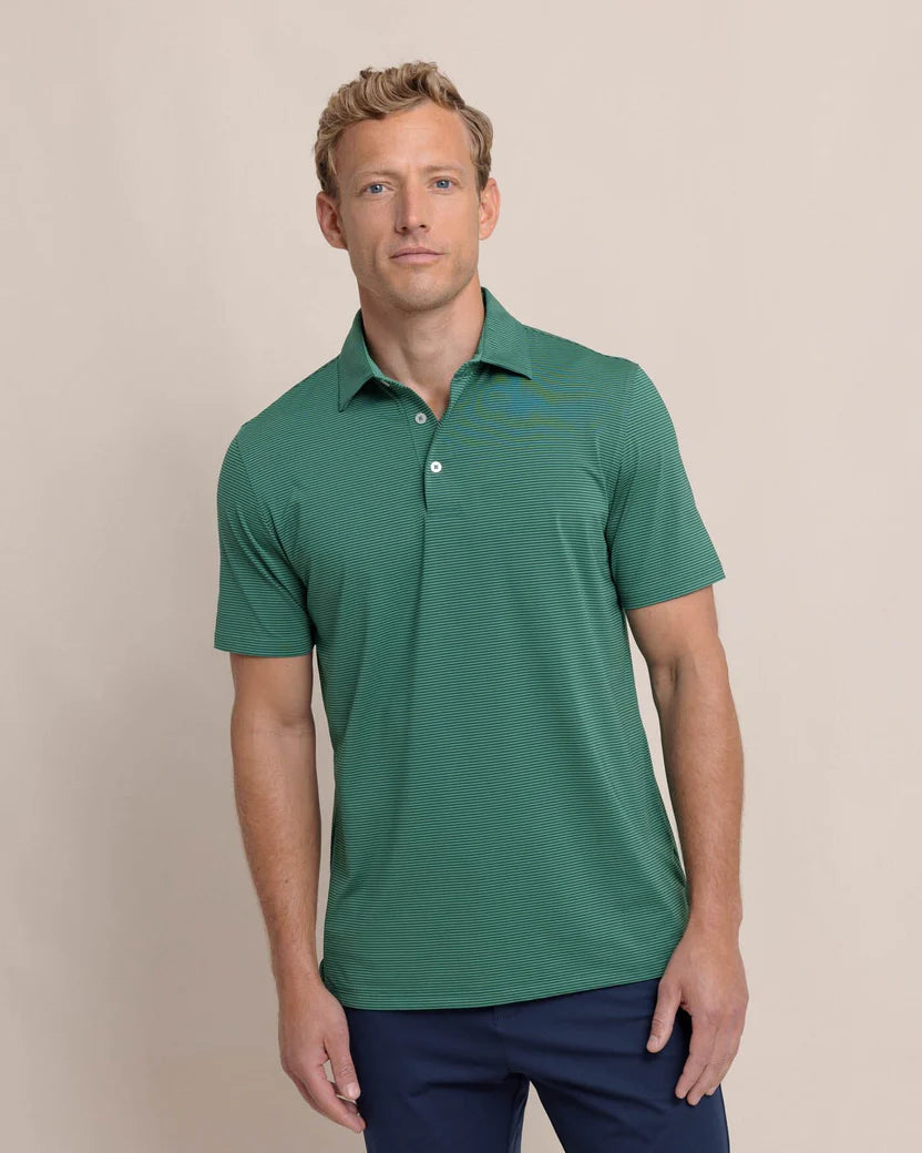 Limited Time Offer Brrreeze Meadowbrook Stripe Polo (Fir)