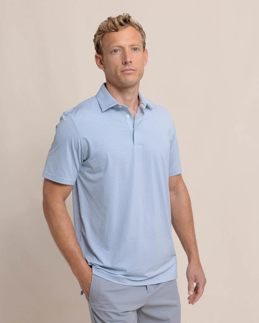 Exclusive Deal Brrreeze Meadowbrook Stripe Polo (Triumph Blue)