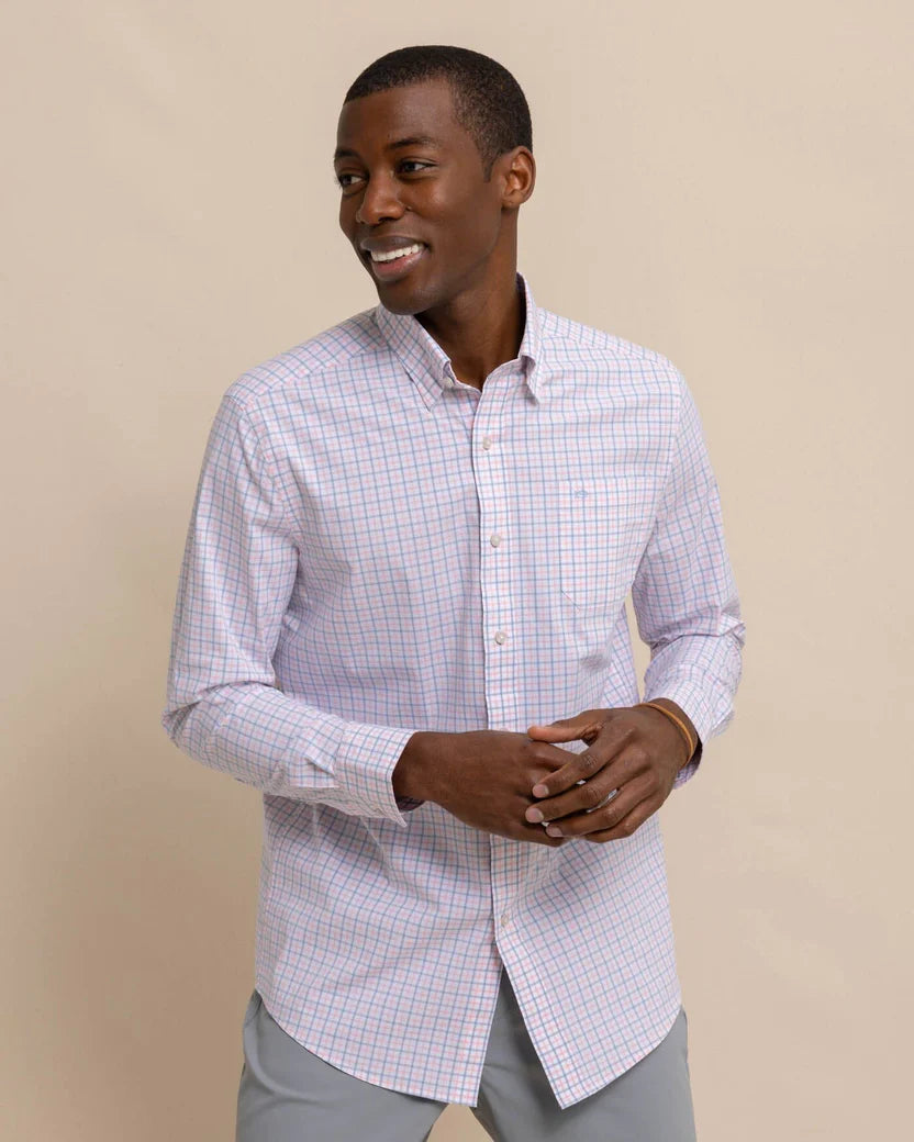 Lowest Price Charleston Larkin Check Sportshirt (Pale Rosette Pink)