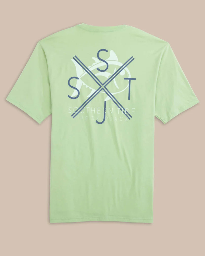 Massive Deals Skipjack Crossed Tee (Smoke Green)