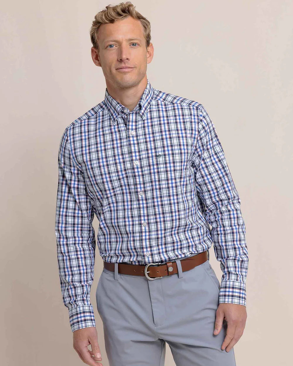 Midnight Sale Charleston Master Plaid Sportshirt (Blue Lolite)