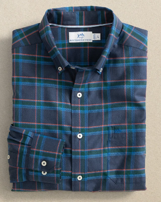 Season Finale Sale Jekyll Plaid Sportshirt (Dress Blue)