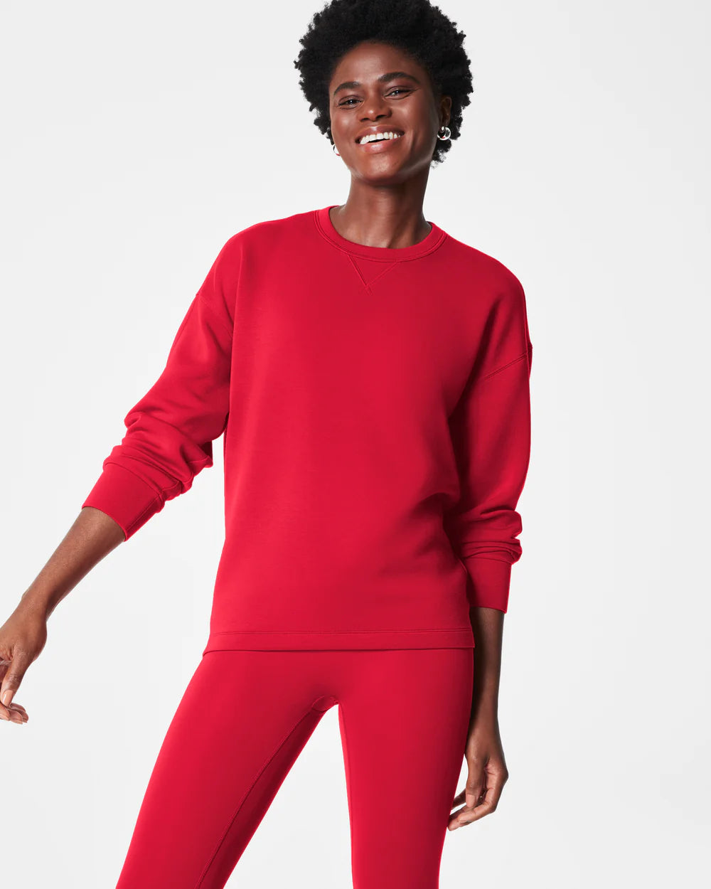 Limited Quantity Airessentials Long Crew ( Spanx Red)