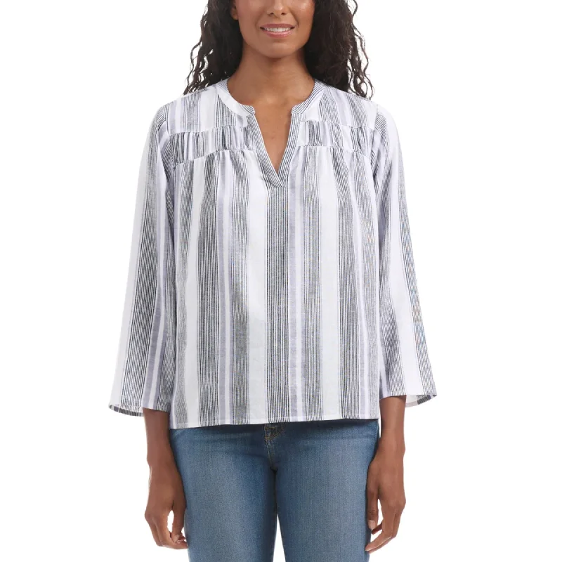 Reduced Prices Splendid Women's V-Neck Relaxed Fit Lightweight Denim Blouse Top