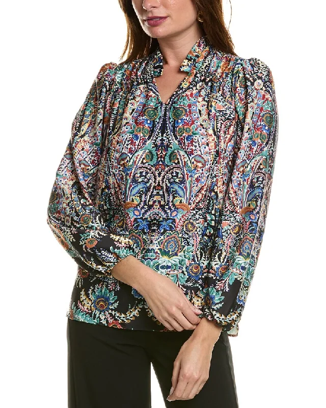Savings Spectacular T Tahari Ruffle Blouse