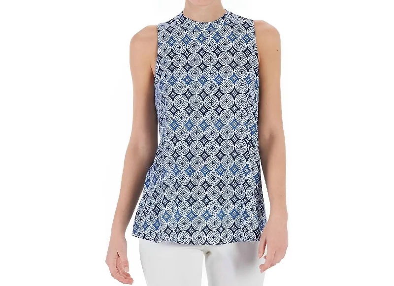 Daily Deals Tilly Swing Top In Blue Medallion