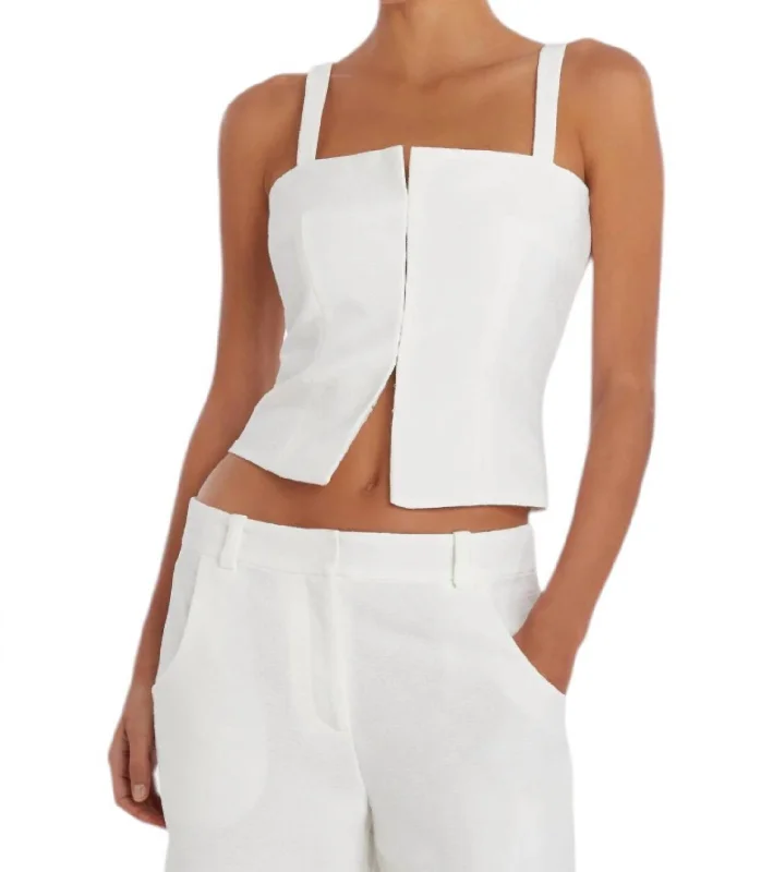 Time-Limited Offer Tisha Top In White