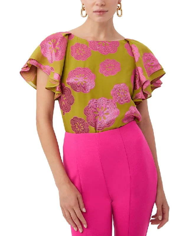 Amazing Deals Trina Turk Kayra Silk-Blend Top