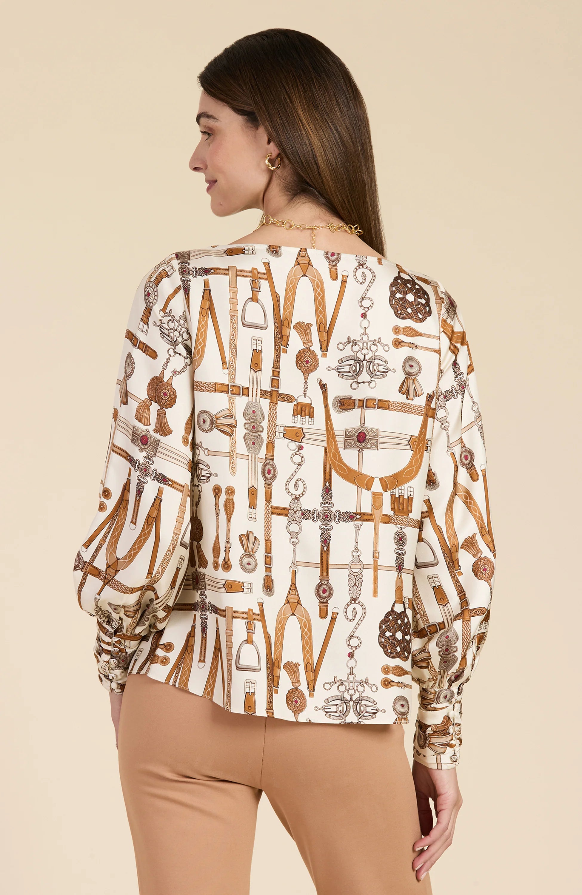 Hurry In Olivia Equestian Top (Ivory)