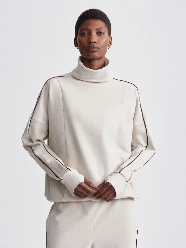 Lowest Price Varley Ariana High Neck Midlayer - Cement Marl/Bitter Chocolate