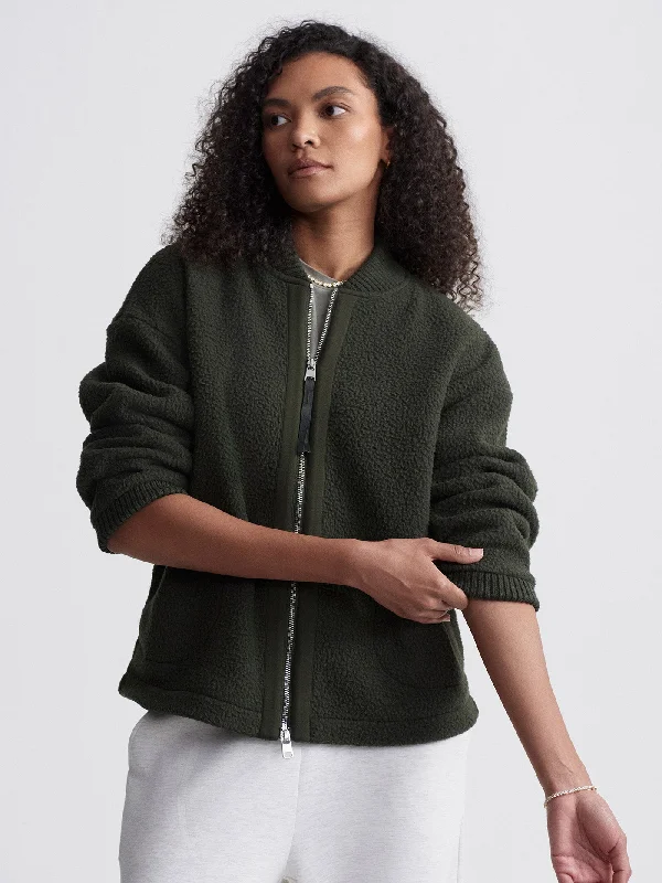 Markdowns Varley Willmont Patch Pocket Fleece - Dark Resin Green