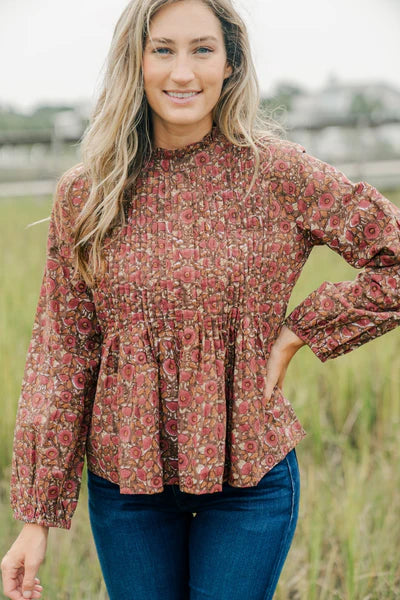 Overstock Kinsley Blouse (Apple Cinnamon)